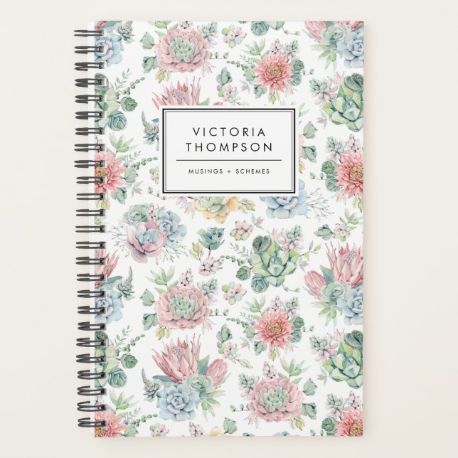 Muster der botanischen Aquarellfarben Planer (Vorderseite)