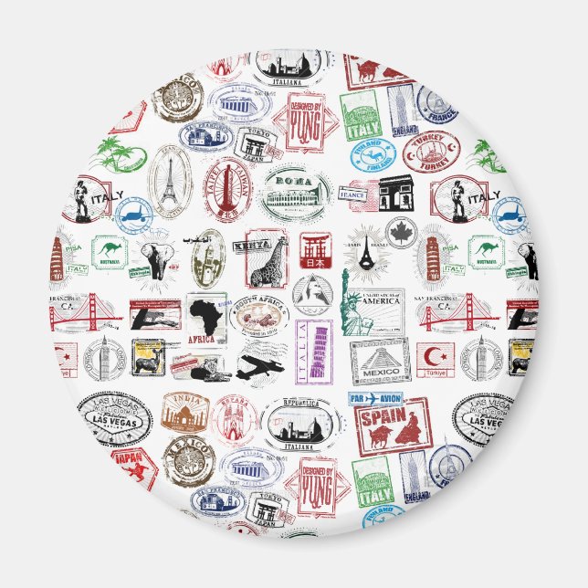 Muster der Briefmarke Magnet (Vorne)