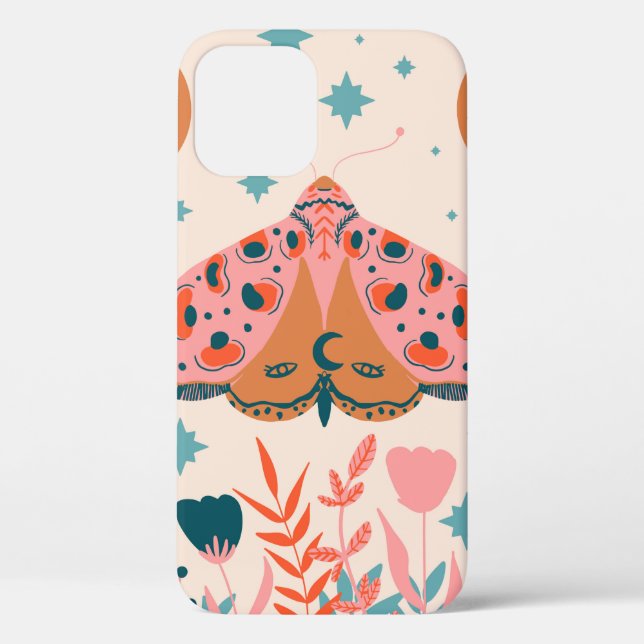 Muster der Bright Folk Art Moths Case-Mate iPhone Hülle (Rückseite)