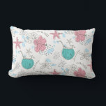 Muster der Cocktails und Strauchküchen Kissen Für Draußen<br><div class="desc">Tropische Ferien inspiriert Muster in aquamarin und rosa.</div>