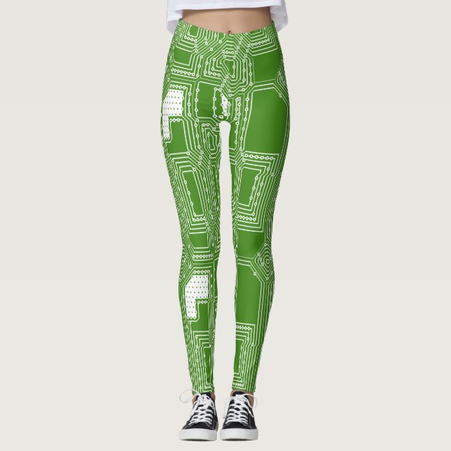 Muster der Computerplatine Leggings (Vorderseite)