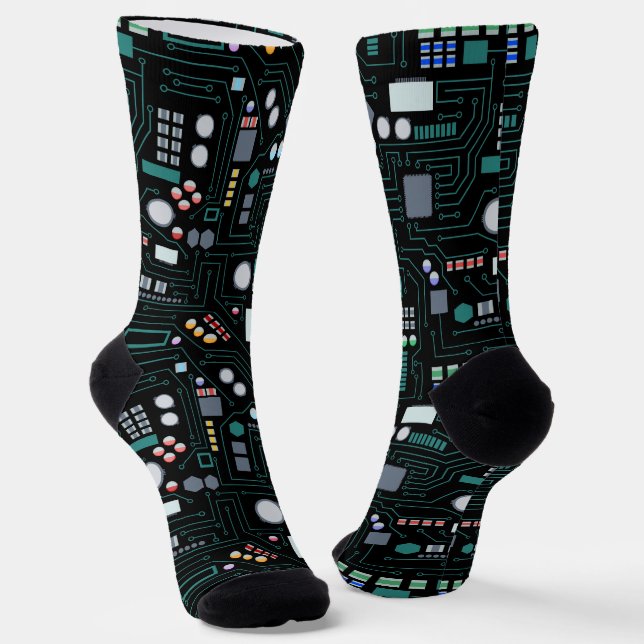 Muster der Computerplatine Socken (Gewinkelt)