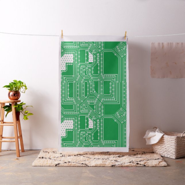 Muster der Computerplatine Stoff (Beispiel)