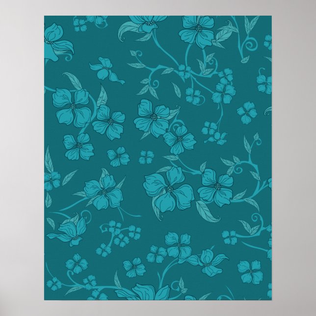 Muster der Creepe-Blume 9 Poster (Vorne)