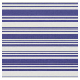 Muster der Creme Lines um Mitternacht Blau und Min Stoff