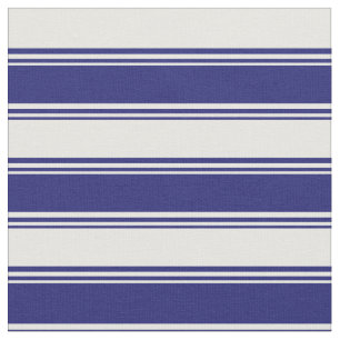 Muster der Creme Lines um Mitternacht Blau und Min Stoff