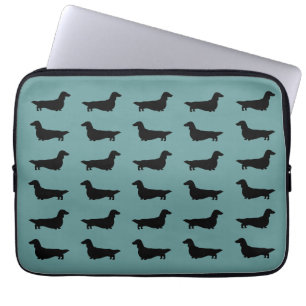 Muster der Dackeln (Dachshunde mit langer Erkranku Laptopschutzhülle