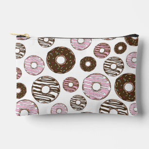 Muster der Donuts, rosa Donuts, braune Donuts Zubehörtasche
