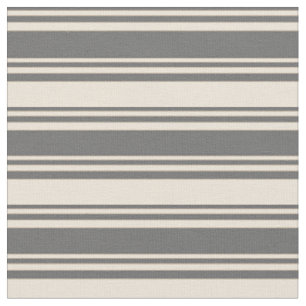 Muster der farbigen Linien Dim Gray und Bisque Stoff