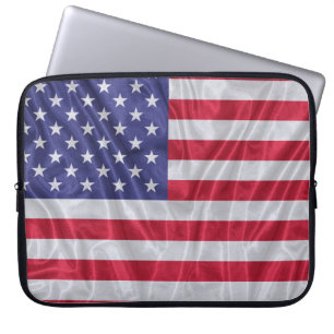 Muster der Flagge der Vereinten Staaten auf der Te Laptopschutzhülle