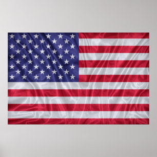 Muster der Flagge der Vereinten Staaten auf der Te Poster