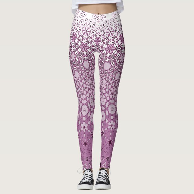 Muster der floralen Metamorphose Leggings (Vorderseite)