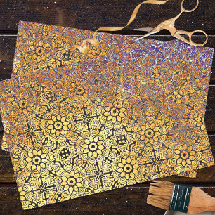 Muster der gedrehten geometrischen Damaskus Seidenpapier