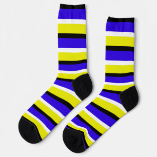 Muster der gelben blauen Streifen Socken