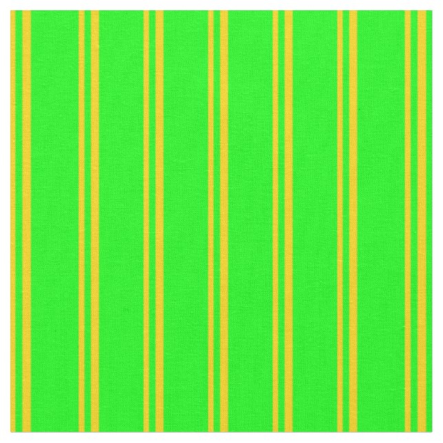 Muster der gelben und Limonen Linien Stoff (Nahaufnahme)