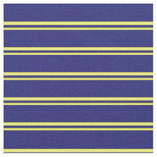Muster der gelben und mittleren blauen Linien Stoff