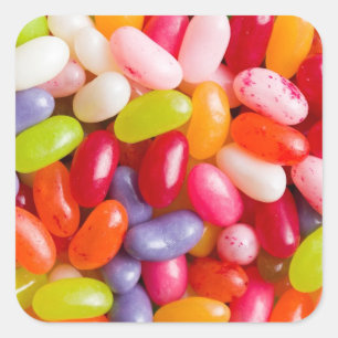 Muster der Geleebonbons Quadratischer Aufkleber