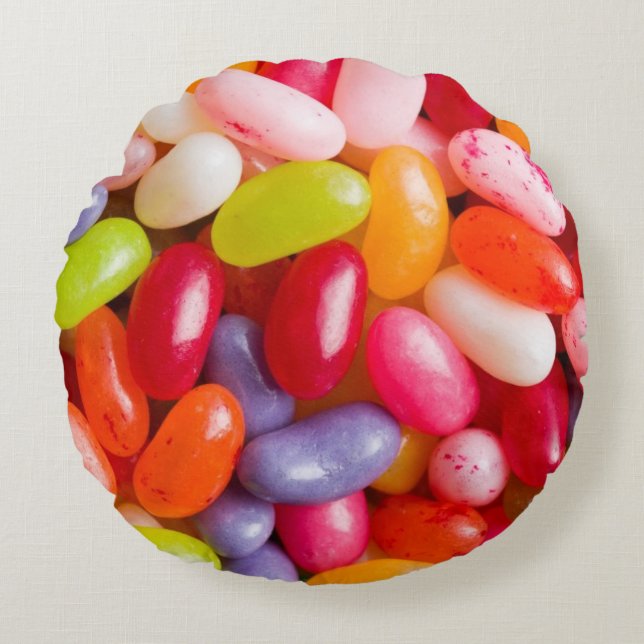Muster der Geleebonbons Rundes Kissen (Vorderseite)