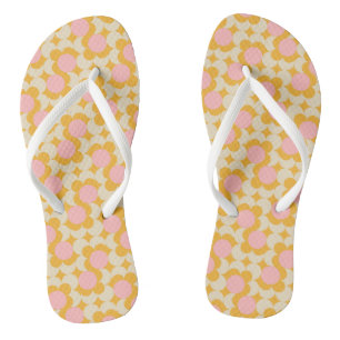 Muster der geometrischen Blume des Mittelkreises Flip Flops