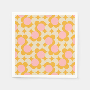 Muster der geometrischen Blume des Mittelkreises Serviette