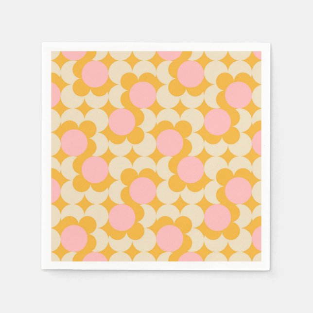 Muster der geometrischen Blume des Mittelkreises Serviette (Vorderseite)