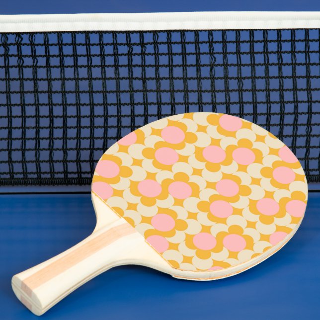 Muster der geometrischen Blume des Mittelkreises Tischtennis Schläger (InSitu)