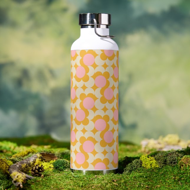 Muster der geometrischen Blume des Mittelkreises Trinkflasche (Außenbereich)