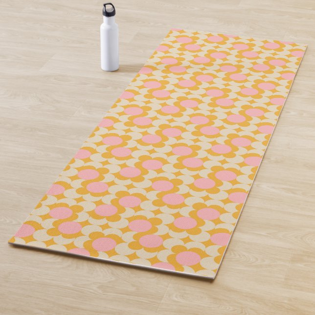 Muster der geometrischen Blume des Mittelkreises Yogamatte (Beispiel)