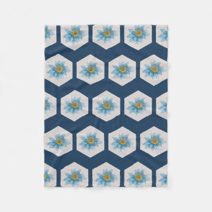 Muster der geometrischen Blume Fleecedecke