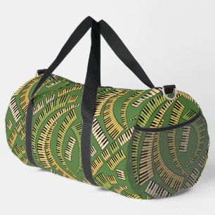 Muster der geschwungenen Klaviertasten Duffle Bag