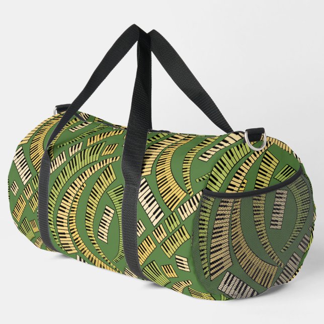 Muster der geschwungenen Klaviertasten Duffle Bag (Rechte Ecke)
