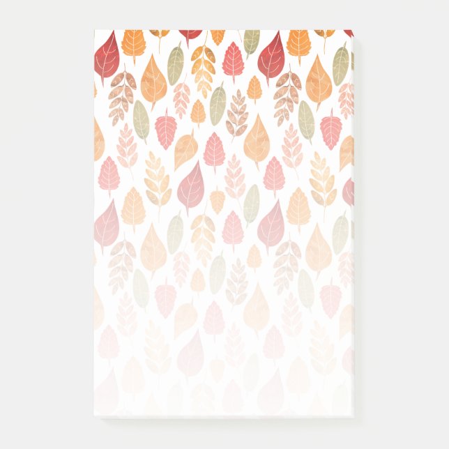 Muster der gestrichenen Herbstleaves Post-it Klebezettel (Vorderseite)