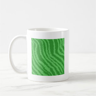 Muster der gewellten grünen Streifen Kaffeetasse