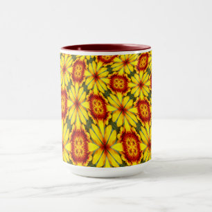 Muster der goldenen Blume Tasse