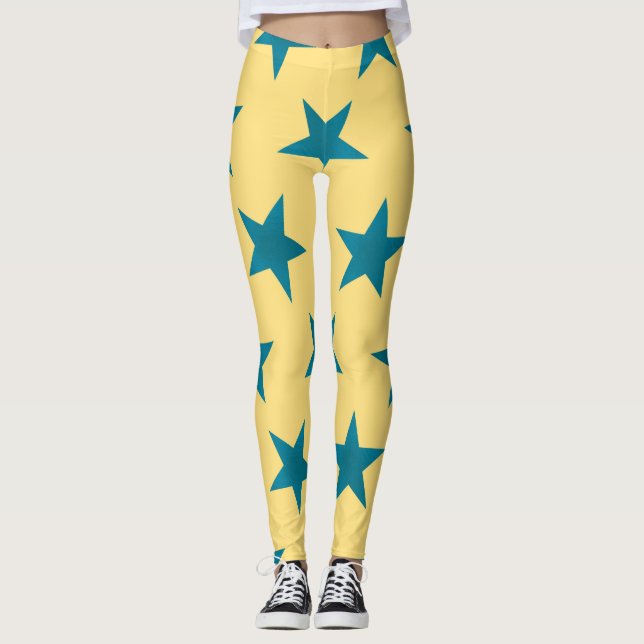 Muster der goldenen Sterne 18 Leggings (Vorderseite)