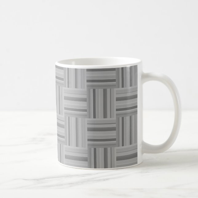 Muster der grauen Streifen Kaffeetasse (Rechts)