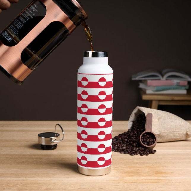 Muster der grönländischen Flagge Trinkflasche (Kaffee)