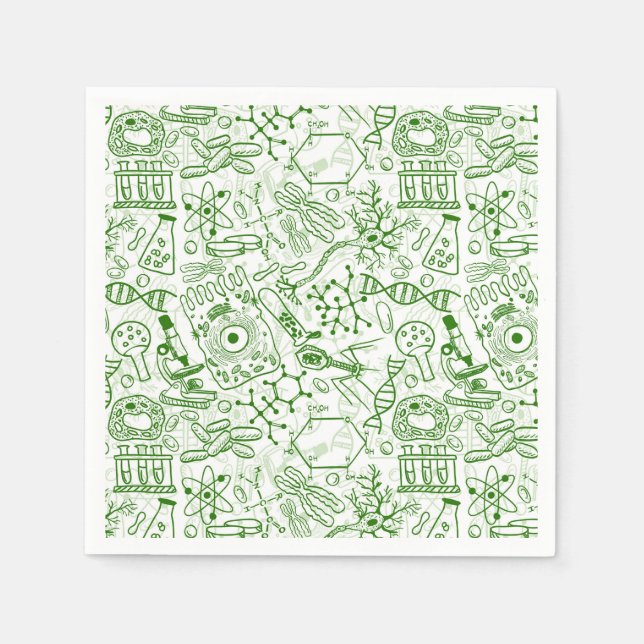 Muster der grünen Biologie Serviette (Vorderseite)