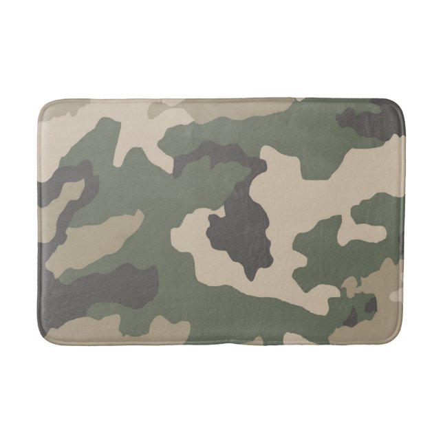 Muster der grünen Camouflage Badematte (Vorderseite)