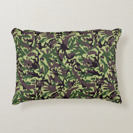 Muster der grünen Camouflage Dekokissen