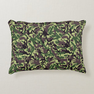 Muster der grünen Camouflage Dekokissen