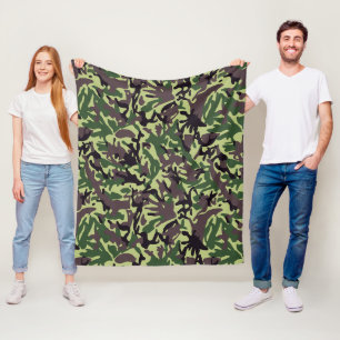 Muster der grünen Camouflage Fleecedecke