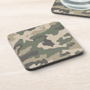 Muster der grünen Camouflage Getränkeuntersetzer