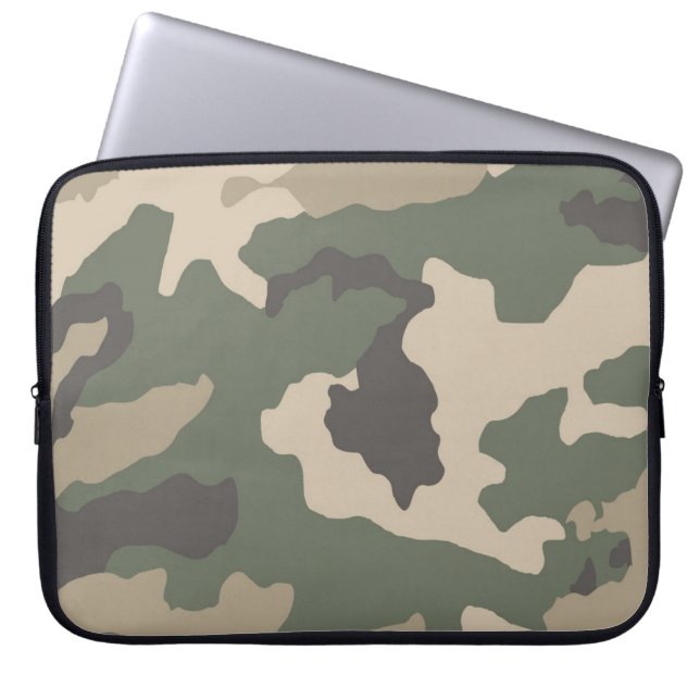 Muster der grünen Camouflage Laptopschutzhülle (Vorderseite)