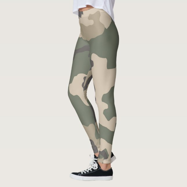 Muster der grünen Camouflage Leggings (Links)
