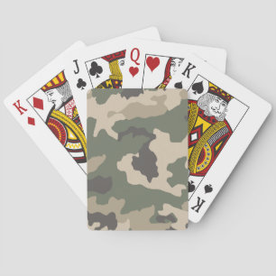 Muster der grünen Camouflage Spielkarten