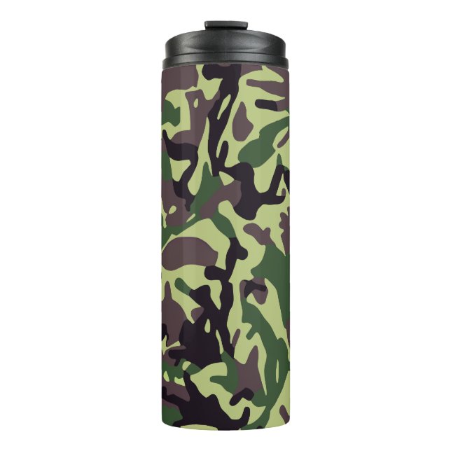 Muster der grünen Camouflage Thermosbecher (Vorderseite)