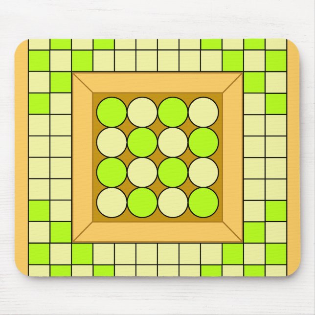 Muster der grünen Kreise Mousepad (Vorne)
