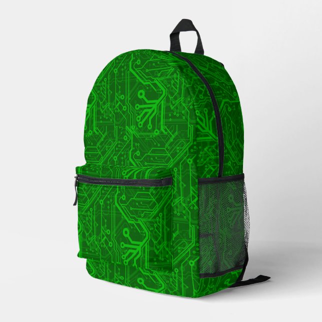 Muster der grünen Leiterplatte Bedruckter Rucksack (Rückseitige Ecke Rechts)
