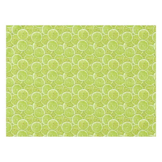 Muster der grünen Limonen Scheiben Tischdecke (Vorderseite (Horizontal))